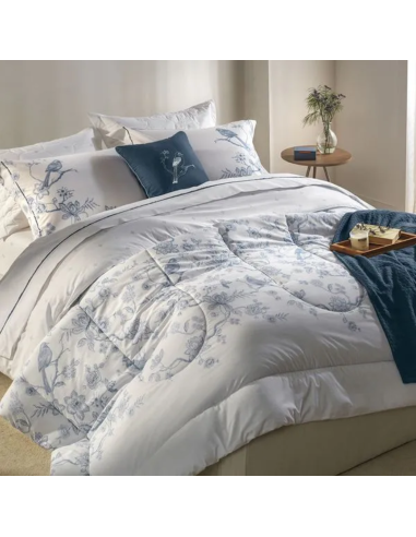 Jogo de Cama Queen 5 Peças Percal 200 Fios Dora - Karsten