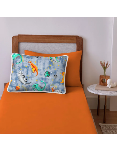 Jogo de Cama Solteiro 2 Peças Malha - Dino Espace
