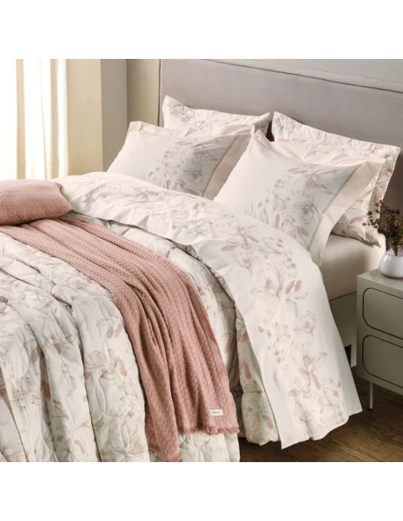 Jogo de Cama Casal 4 Peças Percal 200 Fios Magnolia - Karsten